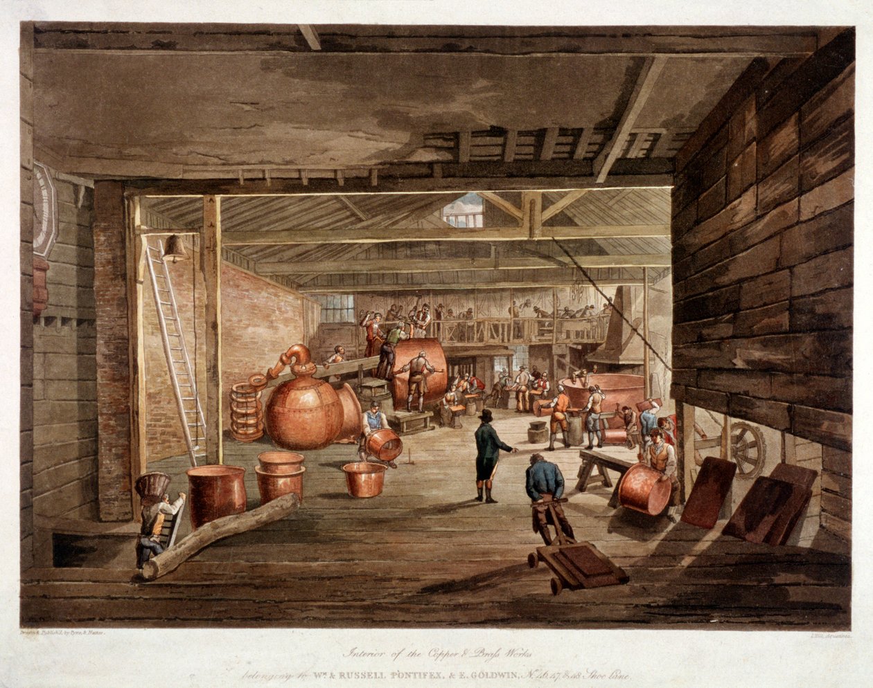 Shoe Lane, London, c1806 af William Henry Pyne