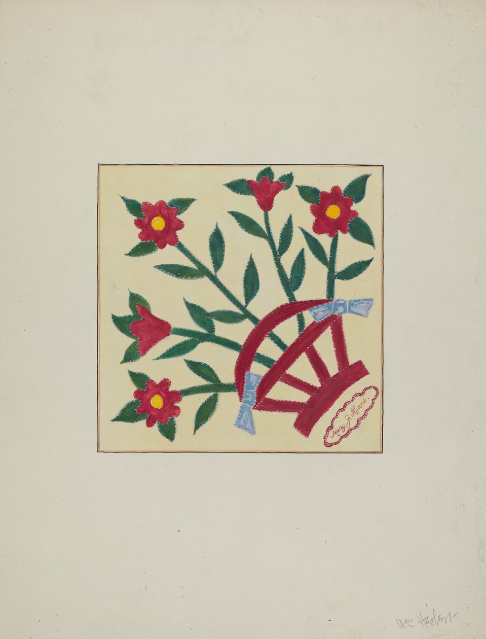 Stykket Quilt 1 Square, ca. 1940. af William Herbert