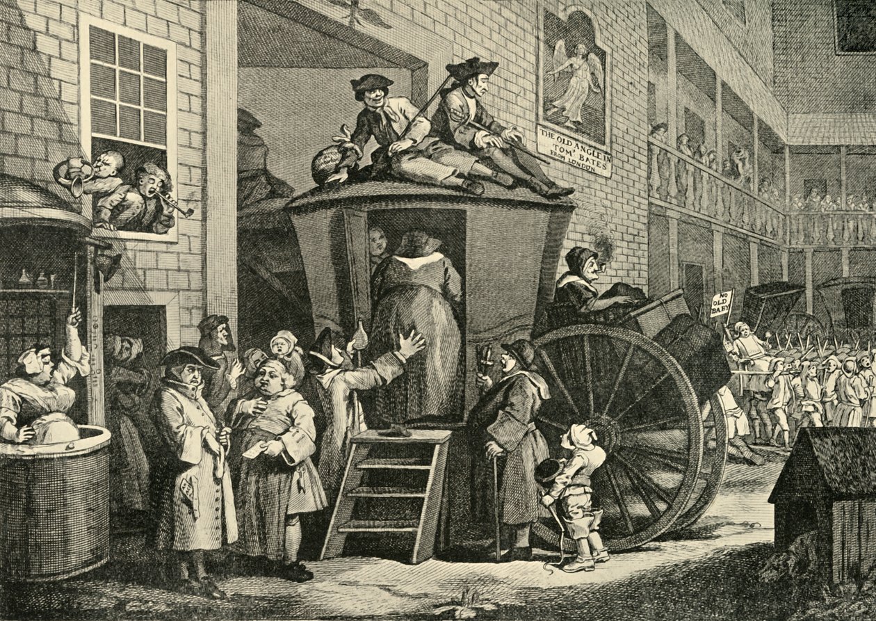 A Country Inn Yard, 1747, 1925. af William Hogarth
