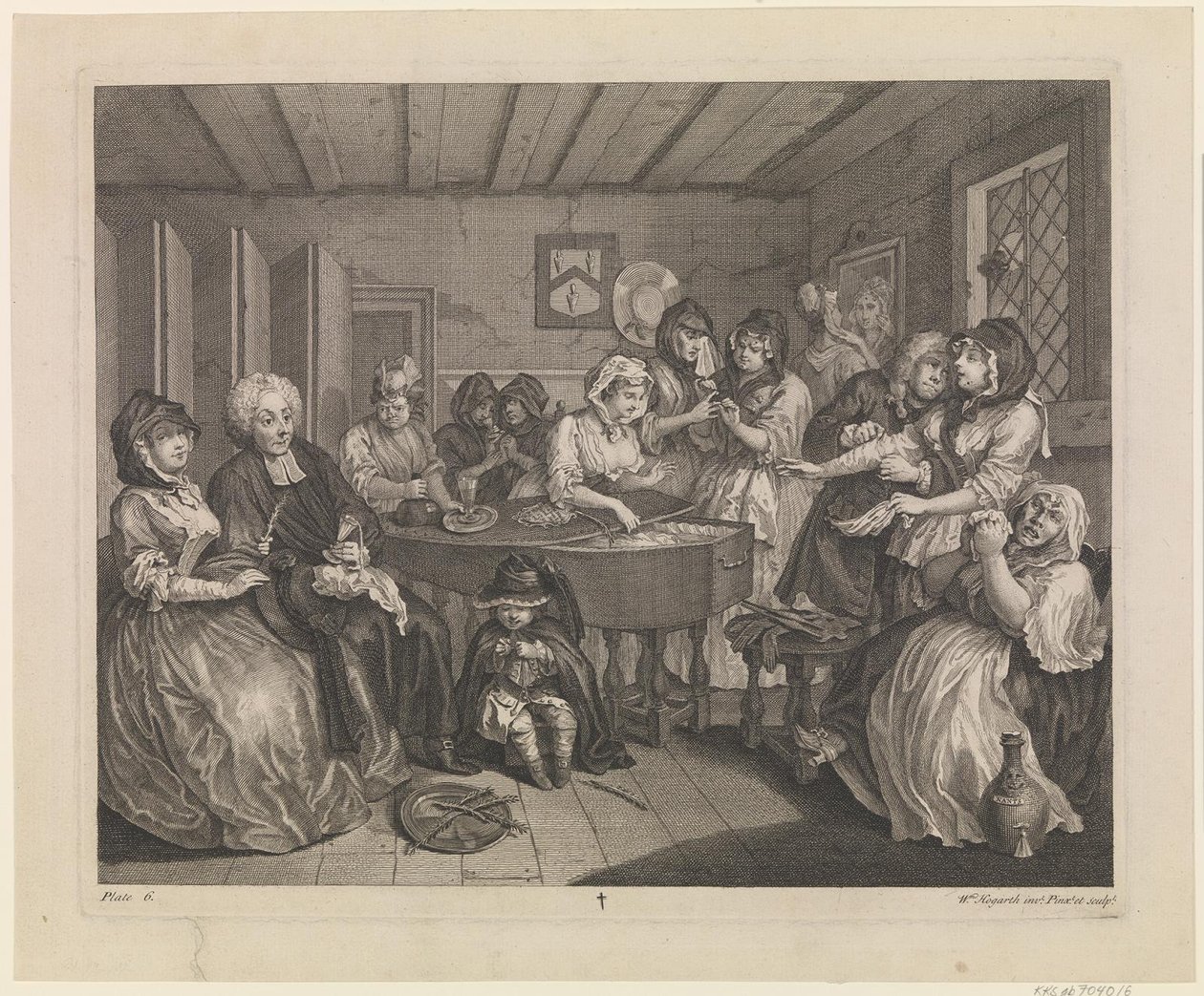 En skøges fremskridt, plade 6 af William Hogarth