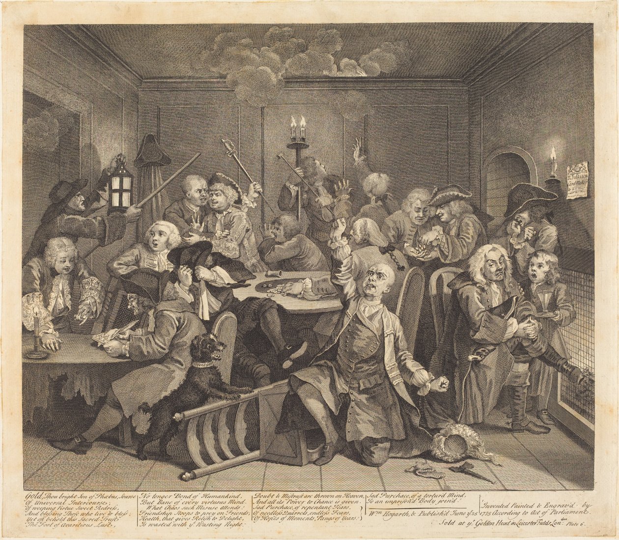 En rakes fremgang: pl.6 af William Hogarth