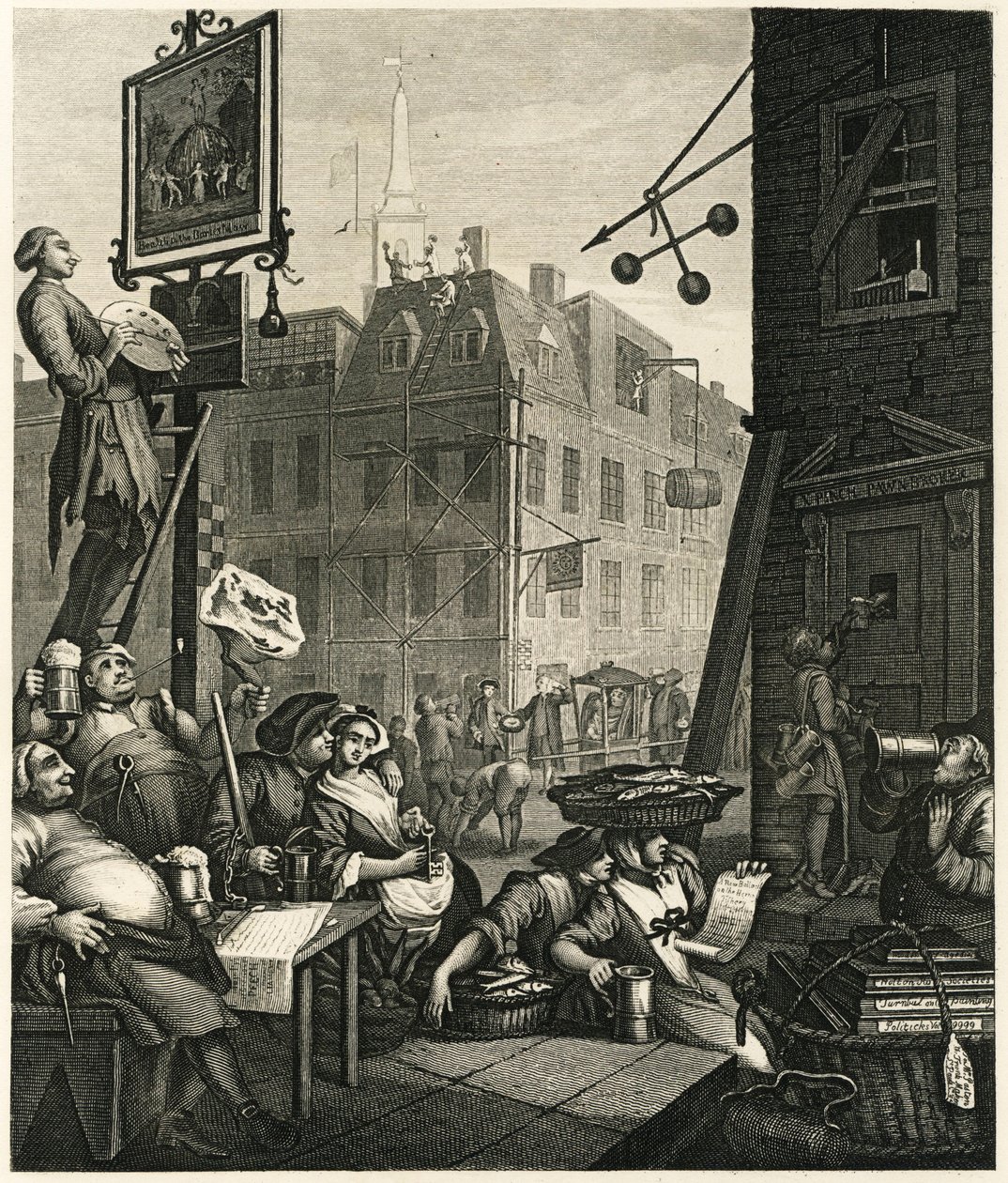 Beer Street, 1751. af William Hogarth