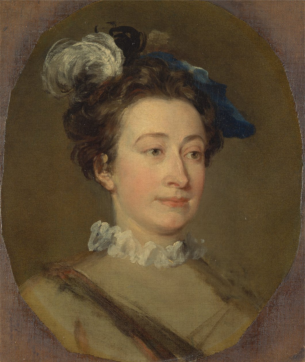 Pige i en plymerhat af William Hogarth