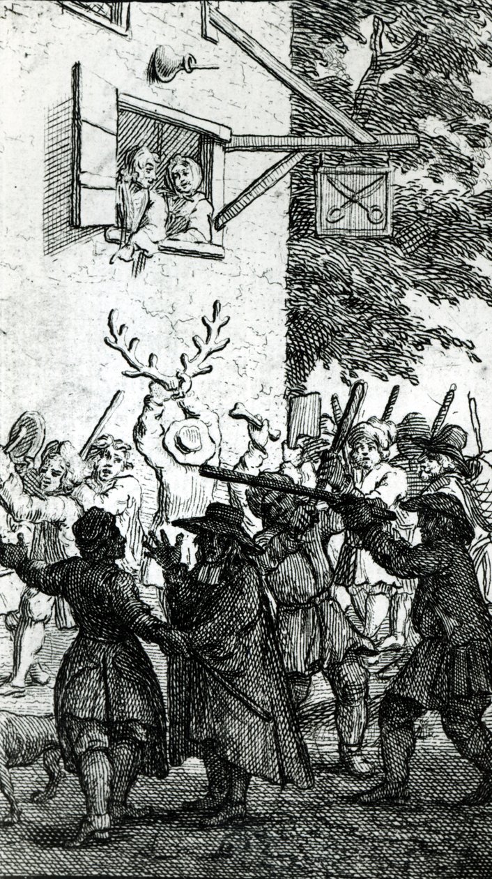 Hullabaloo mod en skrædder af William Hogarth