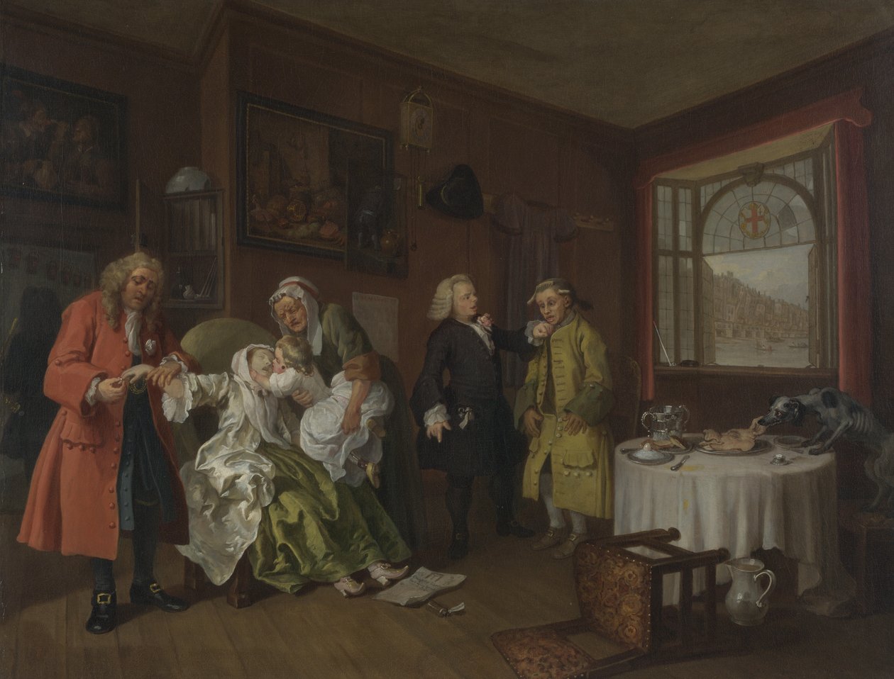 Ægteskab A-la-Mode af William Hogarth
