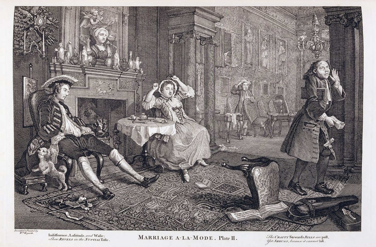 Ægteskab a la Mode af William Hogarth