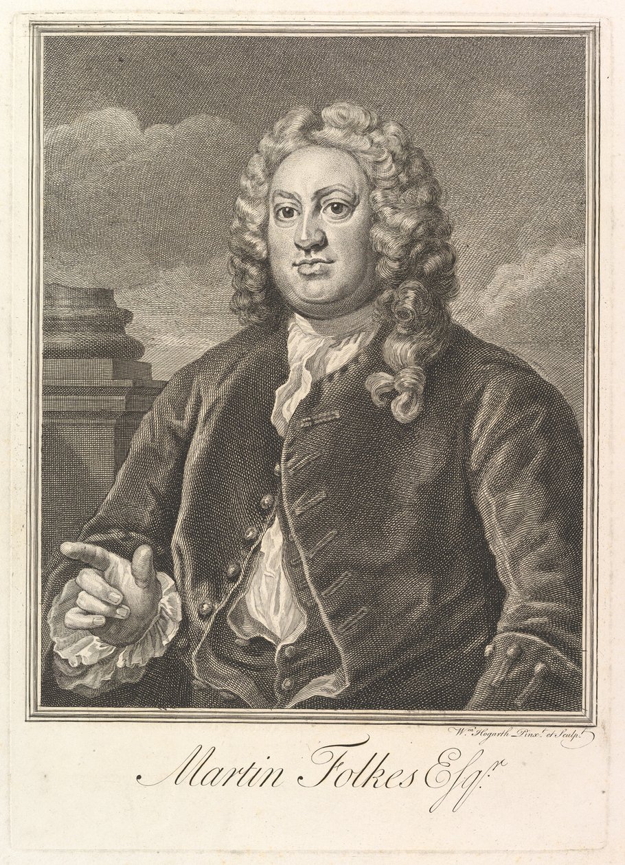 Martin Folkes, 1742. af William Hogarth