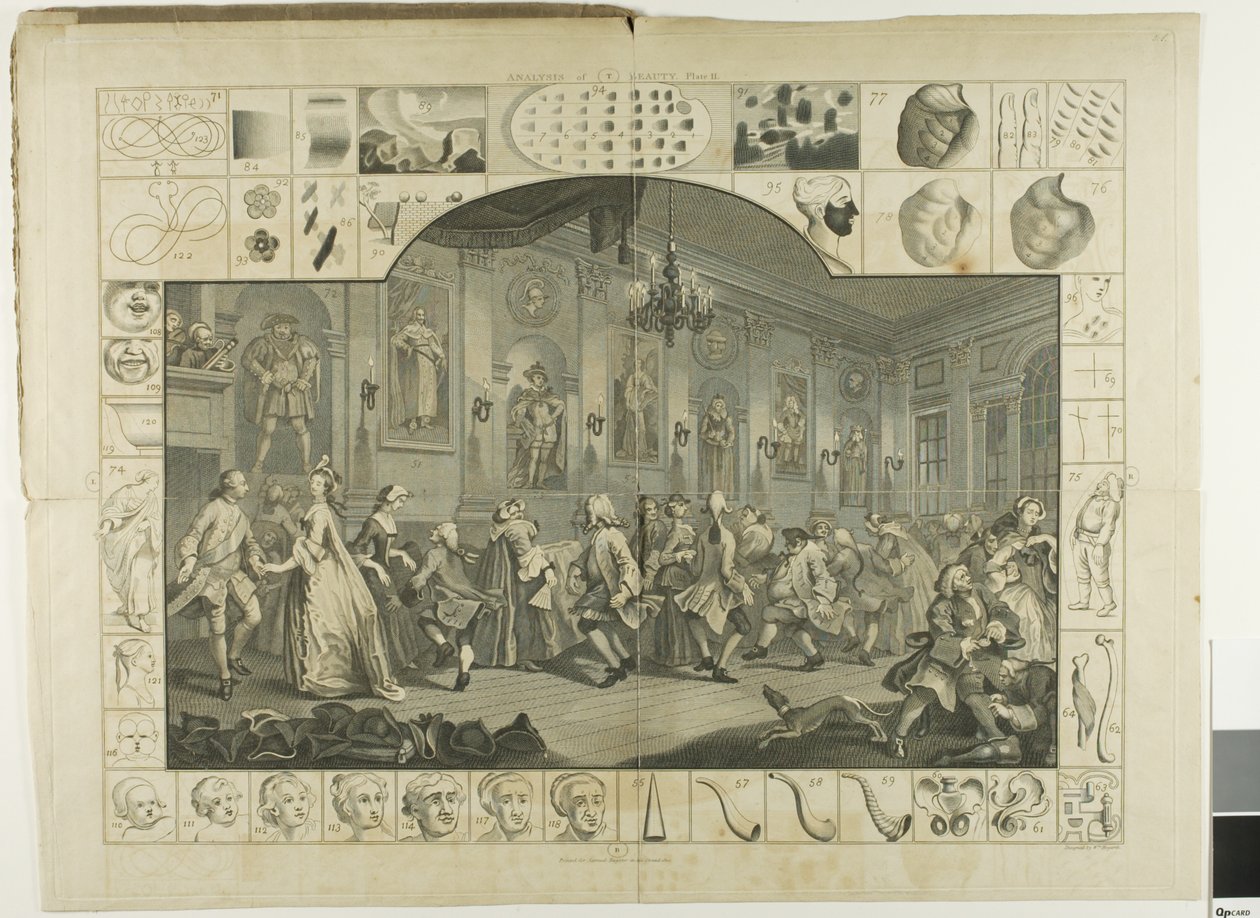 Planche to, fra The Analysis of Beauty af William Hogarth