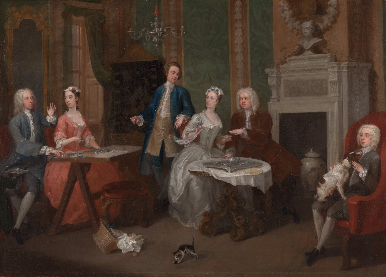 Portræt af en familie, ca. 1735. af William Hogarth
