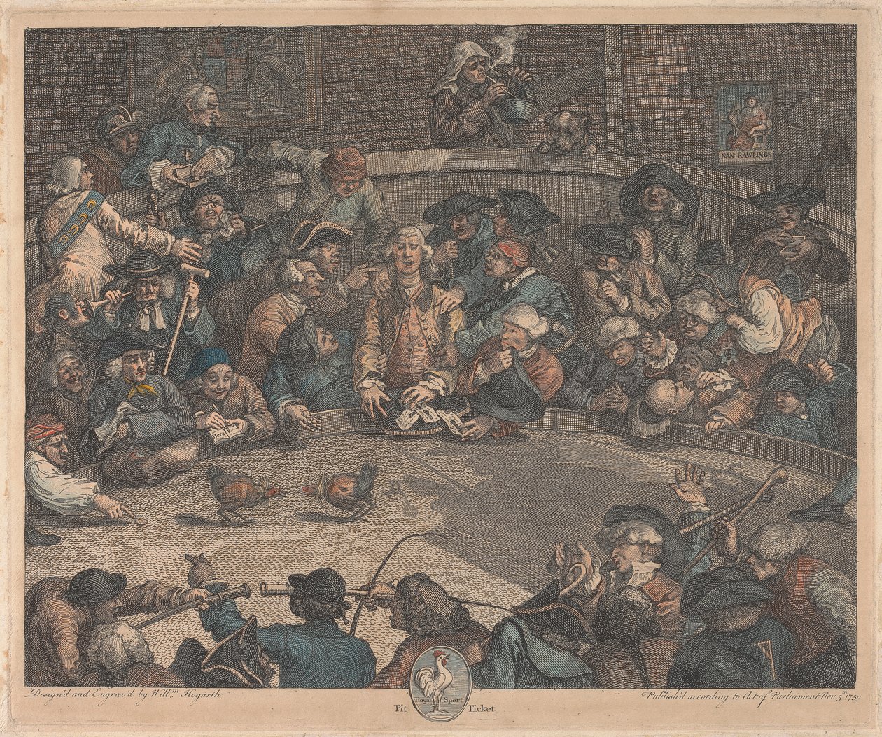 Royal Sport, Pit Ticket af William Hogarth