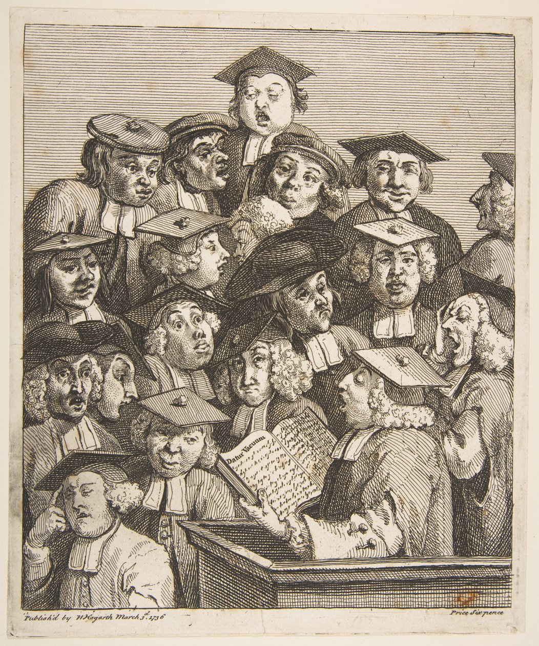 Forskere ved et Foredrag, 3. Marts 1736. af William Hogarth