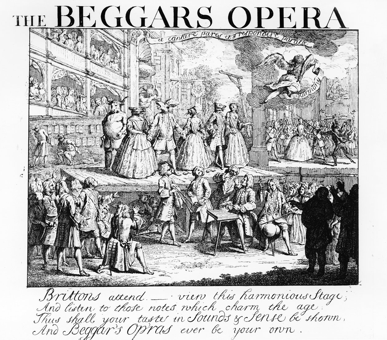 Tiggerens Opera Burlesqued, 1728 af William Hogarth