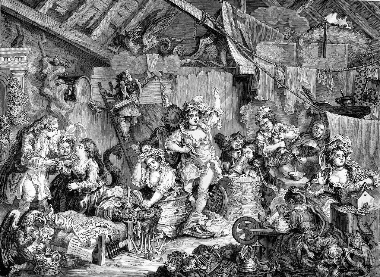 The Company of Strollers af William Hogarth af William Hogarth