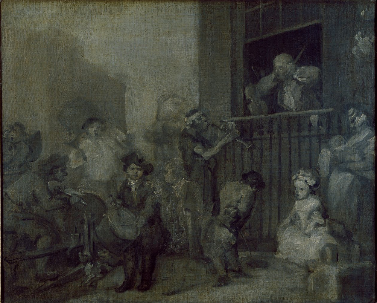 Den rasende musiker, c1741 af William Hogarth