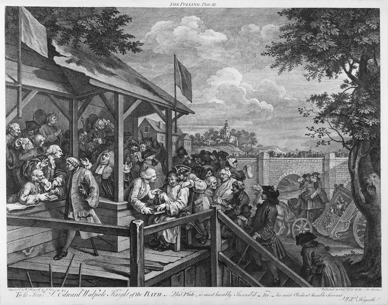 Afstemningen, 1758 af William Hogarth