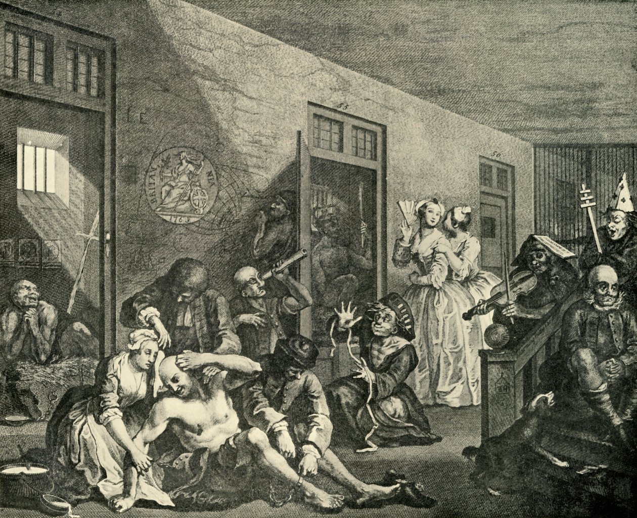 Behandling af de sindssyge, 1733, 1925. af William Hogarth
