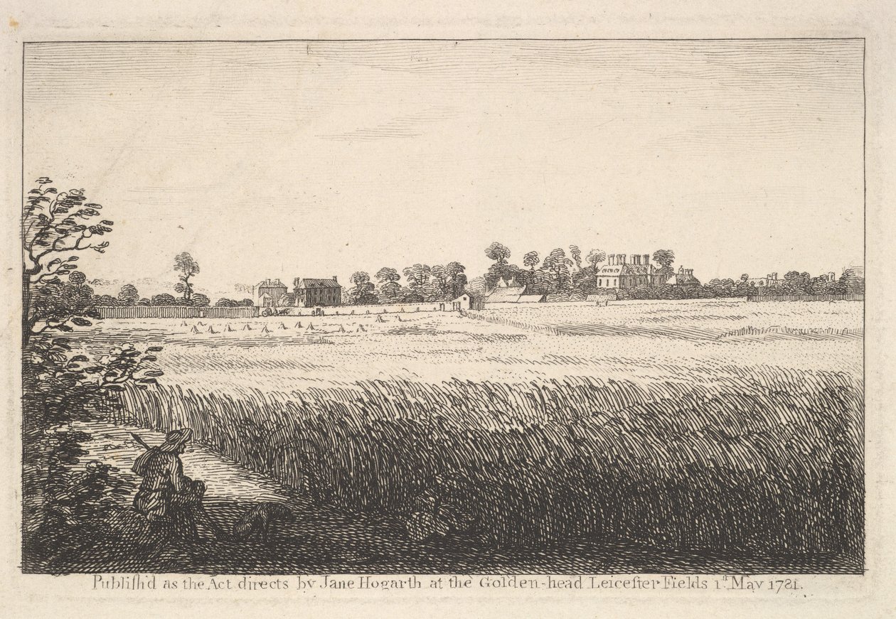Udsigt over Ranbys House, 1. maj 1781. af William Hogarth