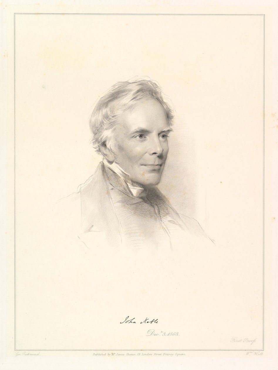 Portræt af John Keble, 1863. af William Holl