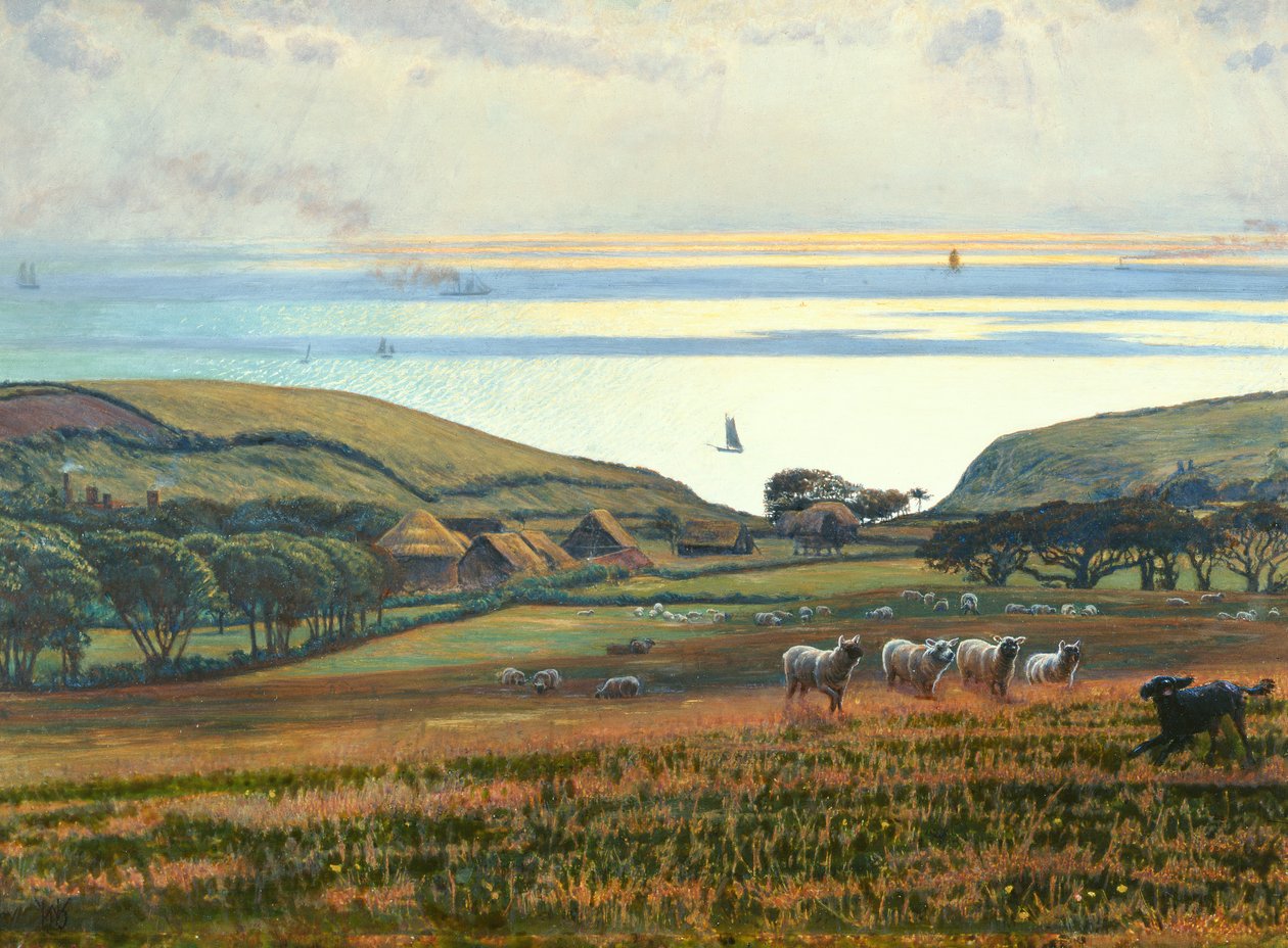 Fairlight Downs, Sunlight on the Sea af William Holman Hunt