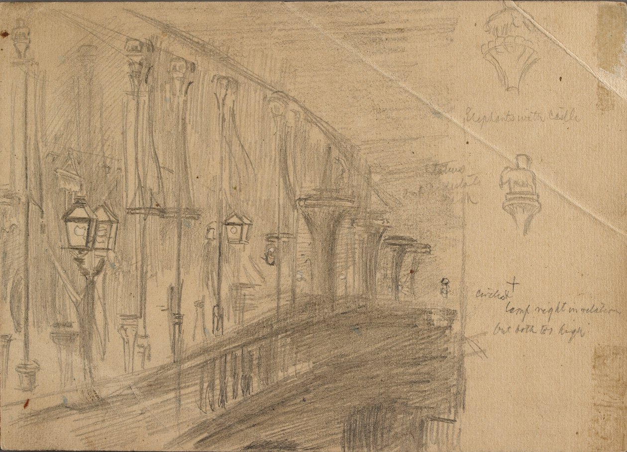 Studie af London Bridge, 1863 af William Holman Hunt
