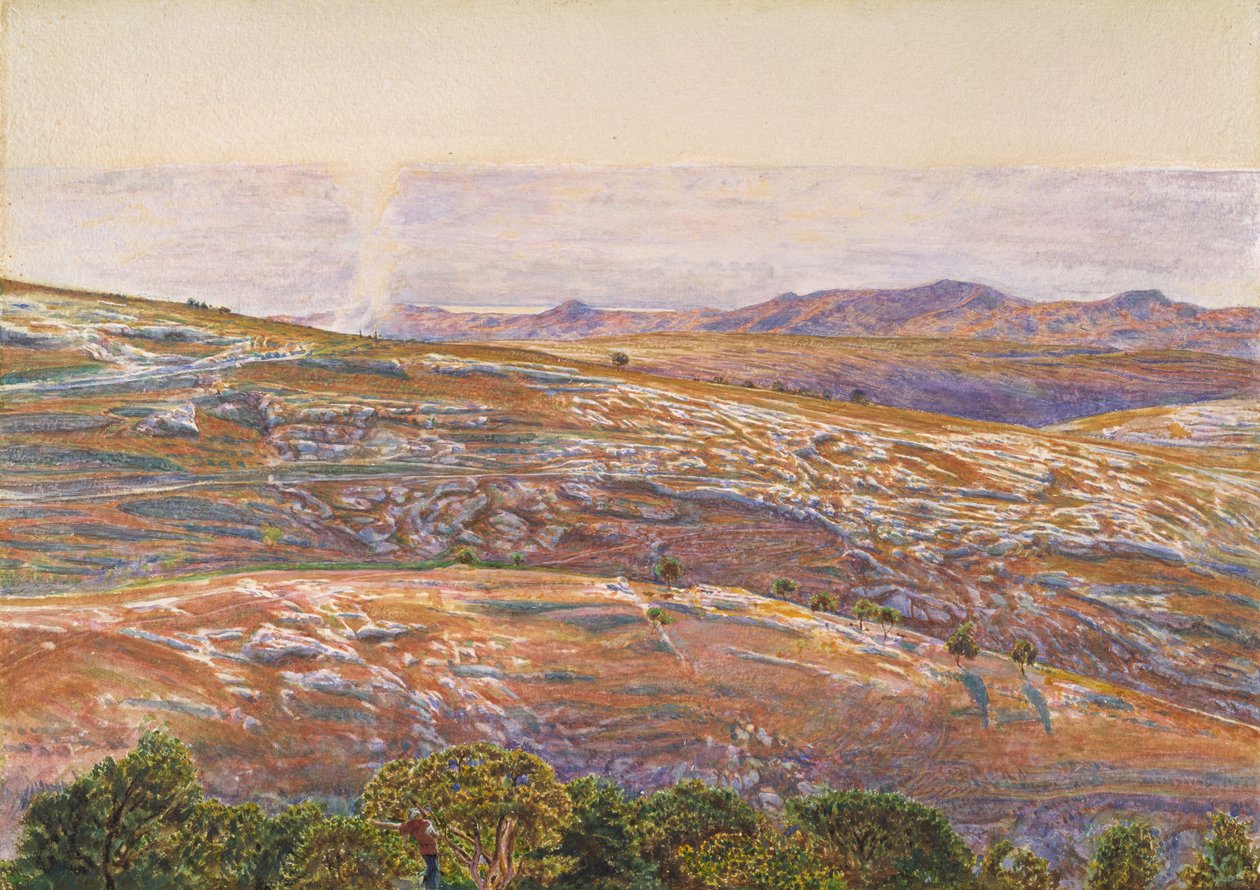 Det Døde Hav fra Siloam, 1861. af William Holman Hunt