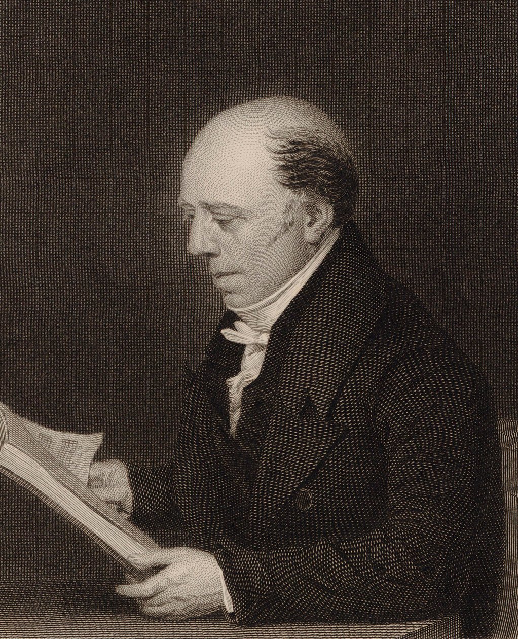 Portræt af Vincent Novello 1781-1861, 1830. af William Humphrys