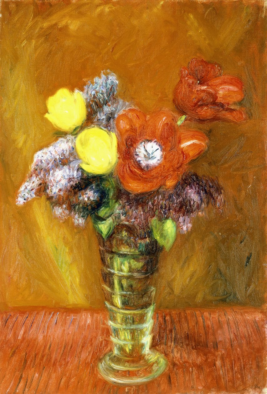 Syrener og Tulipaner af William James Glackens
