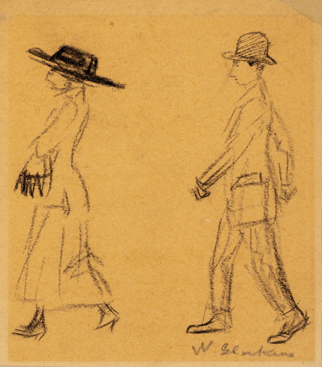 Mand følger kvinde af William James Glackens