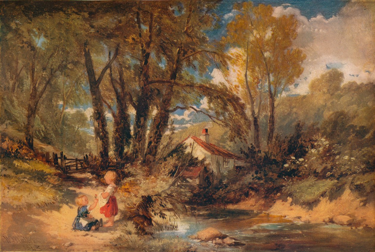 En walisisk strøm, 1843 af William James Muller