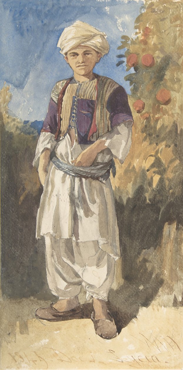 Stående tyrkisk ungdom, 1844. af William James Muller