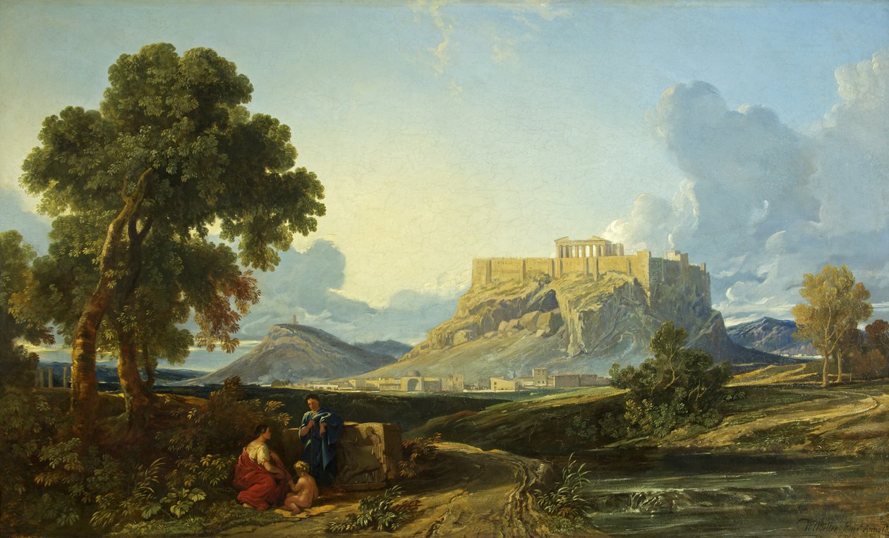 Akropolis, Athen af William James Muller