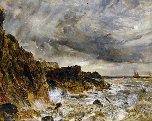 Llanddwyn Rocks (olie på lærred) af William Joseph J.C. Bond