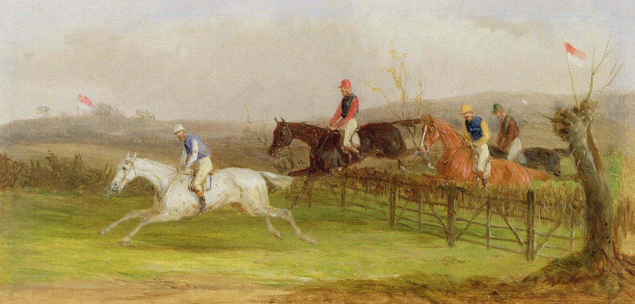 Steeplechasing: The Hurdle, 1869 af William Joseph Shayer