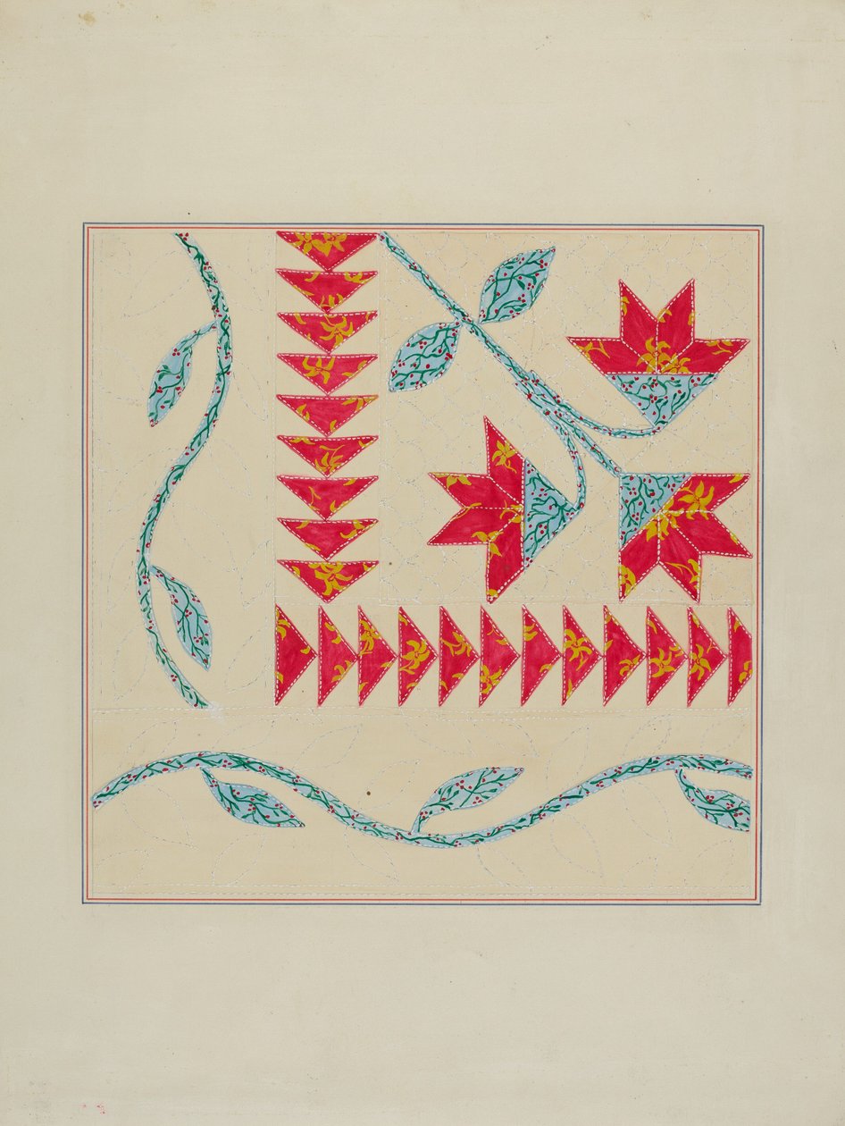 Quilt hjørne, ca. 1940. af William Kieckhofel