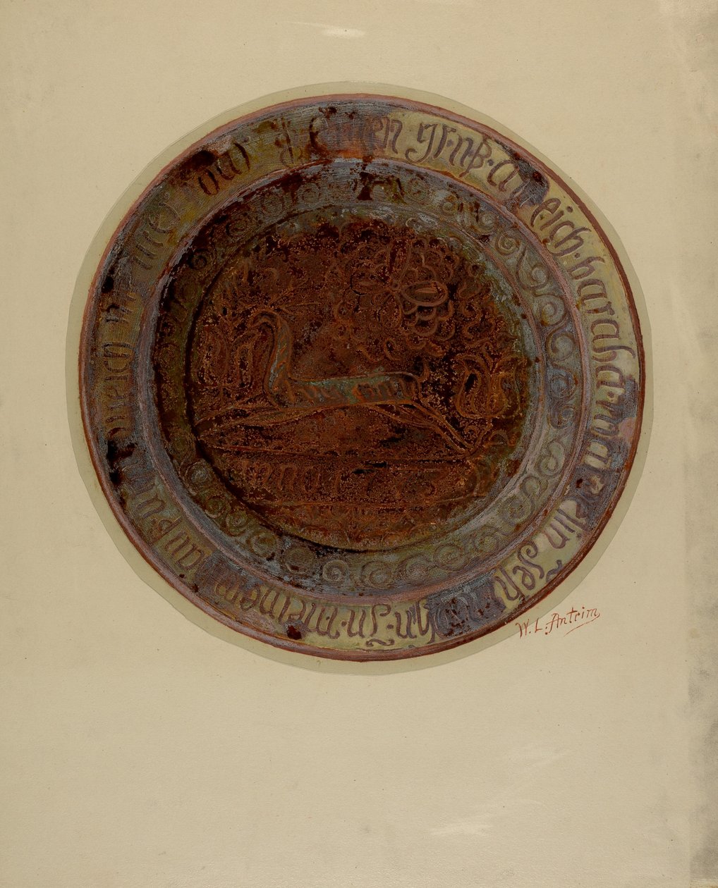 Pa. Tysk Fad, ca. 1937. af William L Antrim