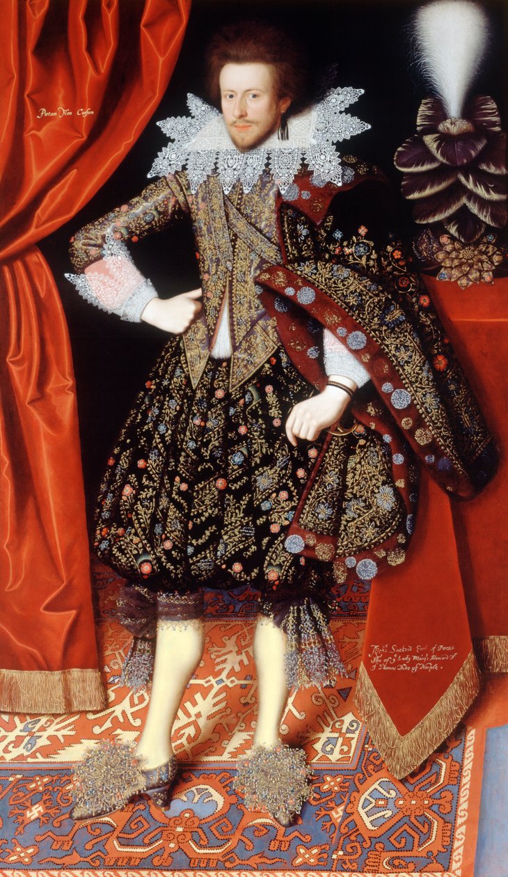 Edward Sackville ca. 1613 (olie på lærred) af William Larkin