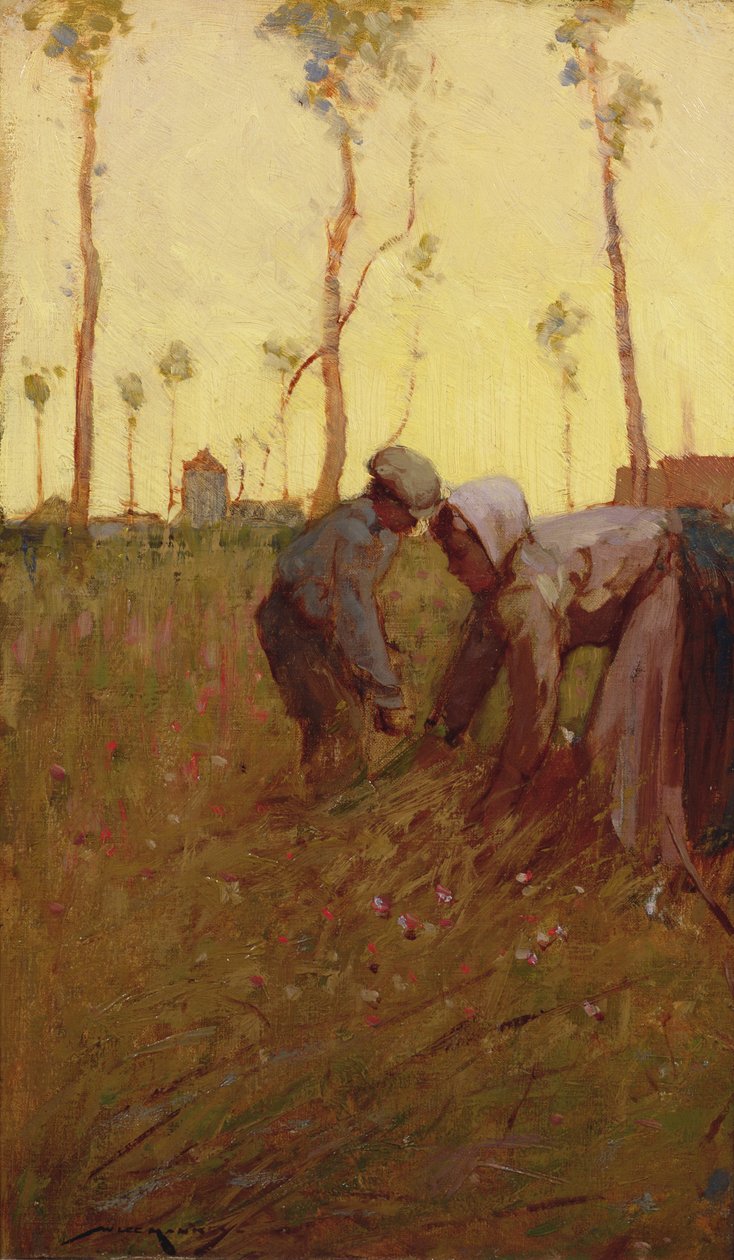 Hay Time (olie på lærred) af William Lee Hankey