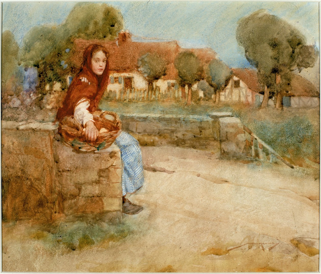 Tiden var ung, ca. 1903-14 (Akvarel) af William Lee Hankey