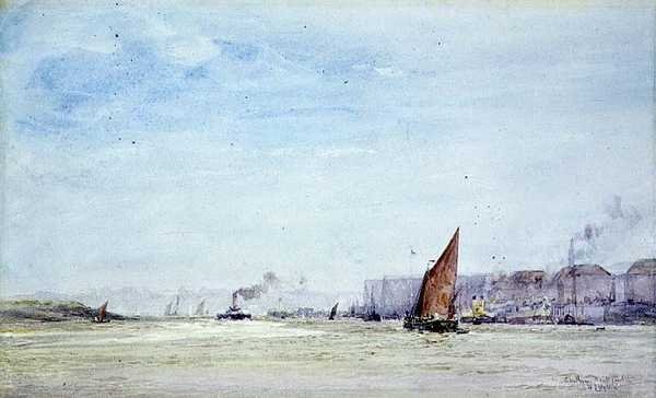 Chatham Dockyard af William Lionel Wyllie
