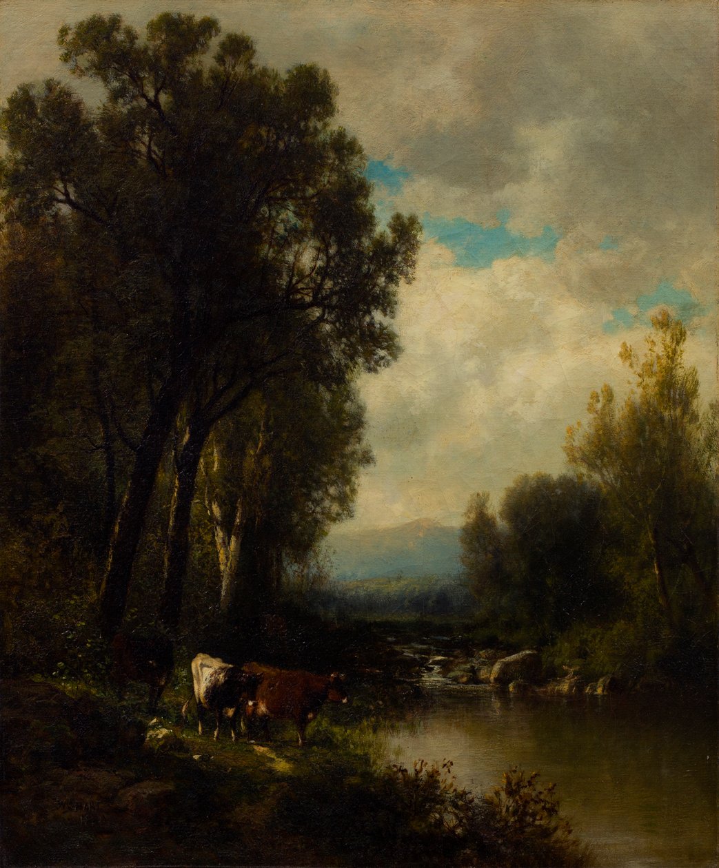 Kvæg på floden af William M. Hart