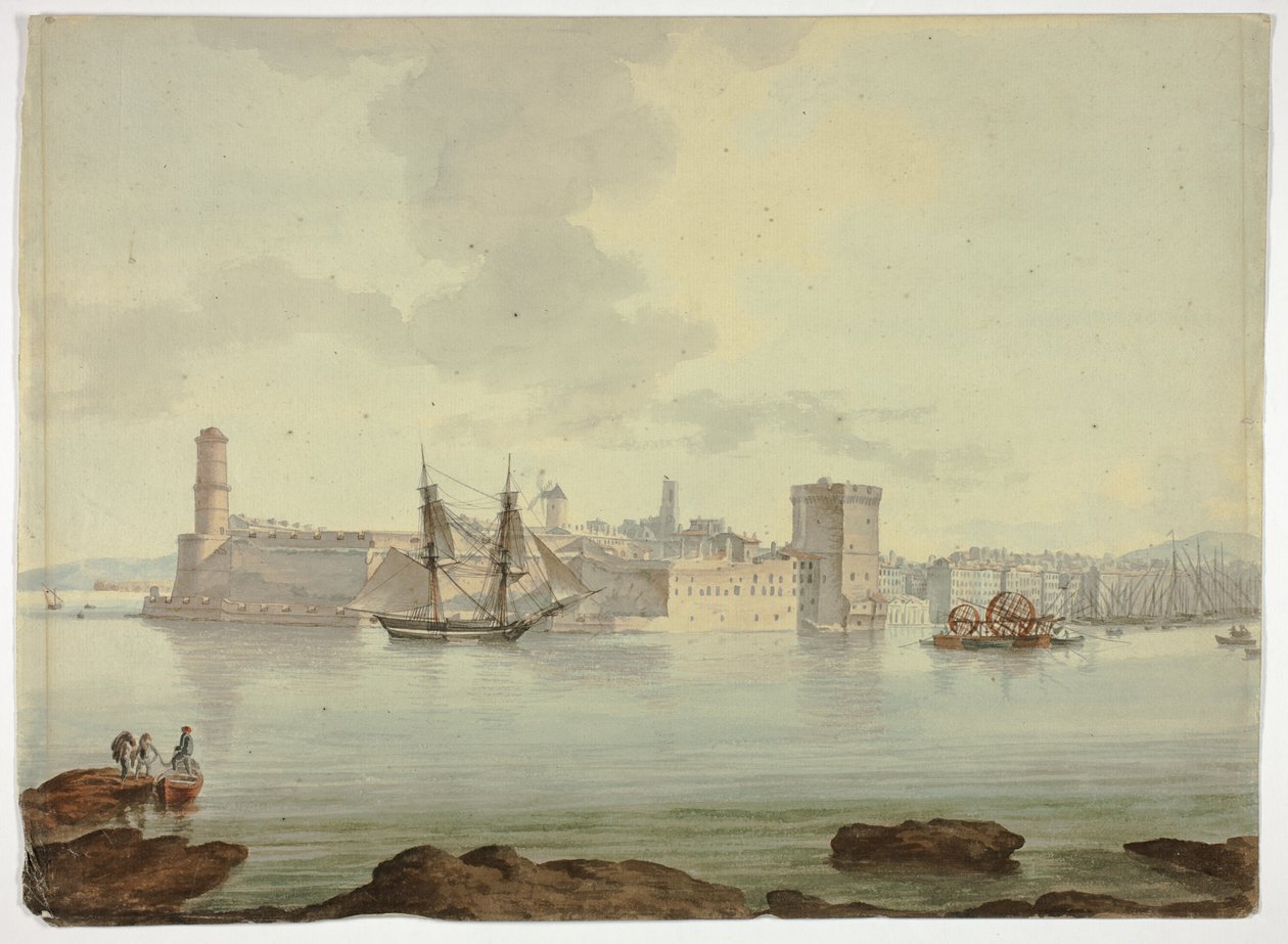 Havn før befæstet by af William Marlow