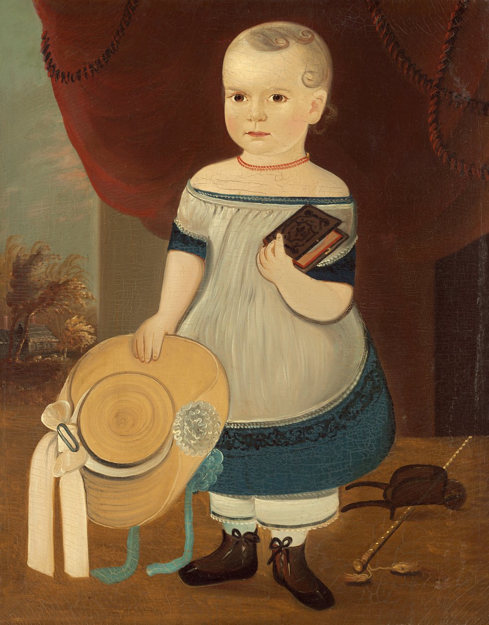 Barn med stråhat af William Matthew Prior