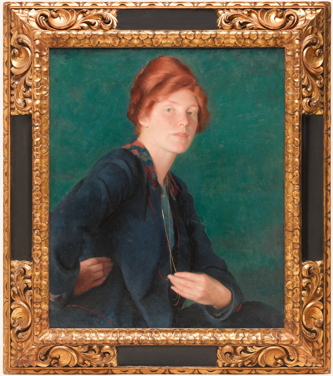 En kvinde med rødt hår af William McGregor Paxton