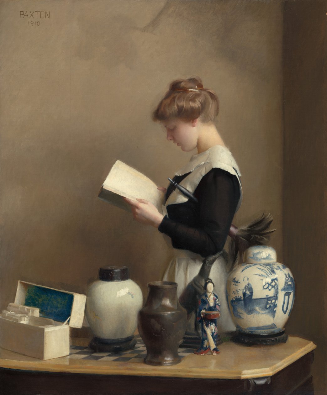 Huspigen, 1910. af William McGregor Paxton