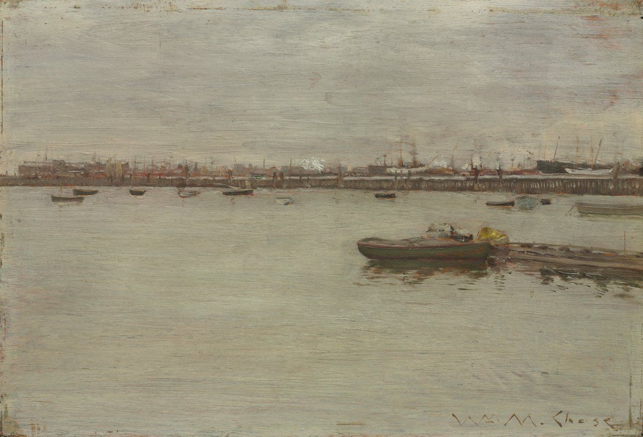 Grå dag på bugten af William Merritt Chase