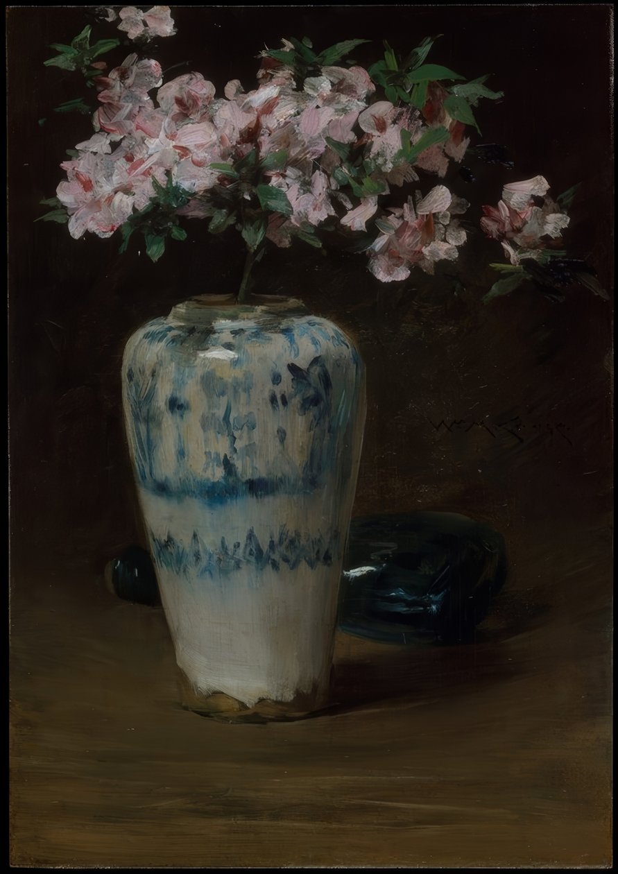 Pink Azalea - kinesisk vase af William Merritt Chase
