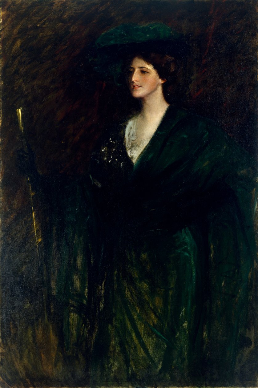 Smaragdfruen, ca. 1896-1900 af William Merritt Chase
