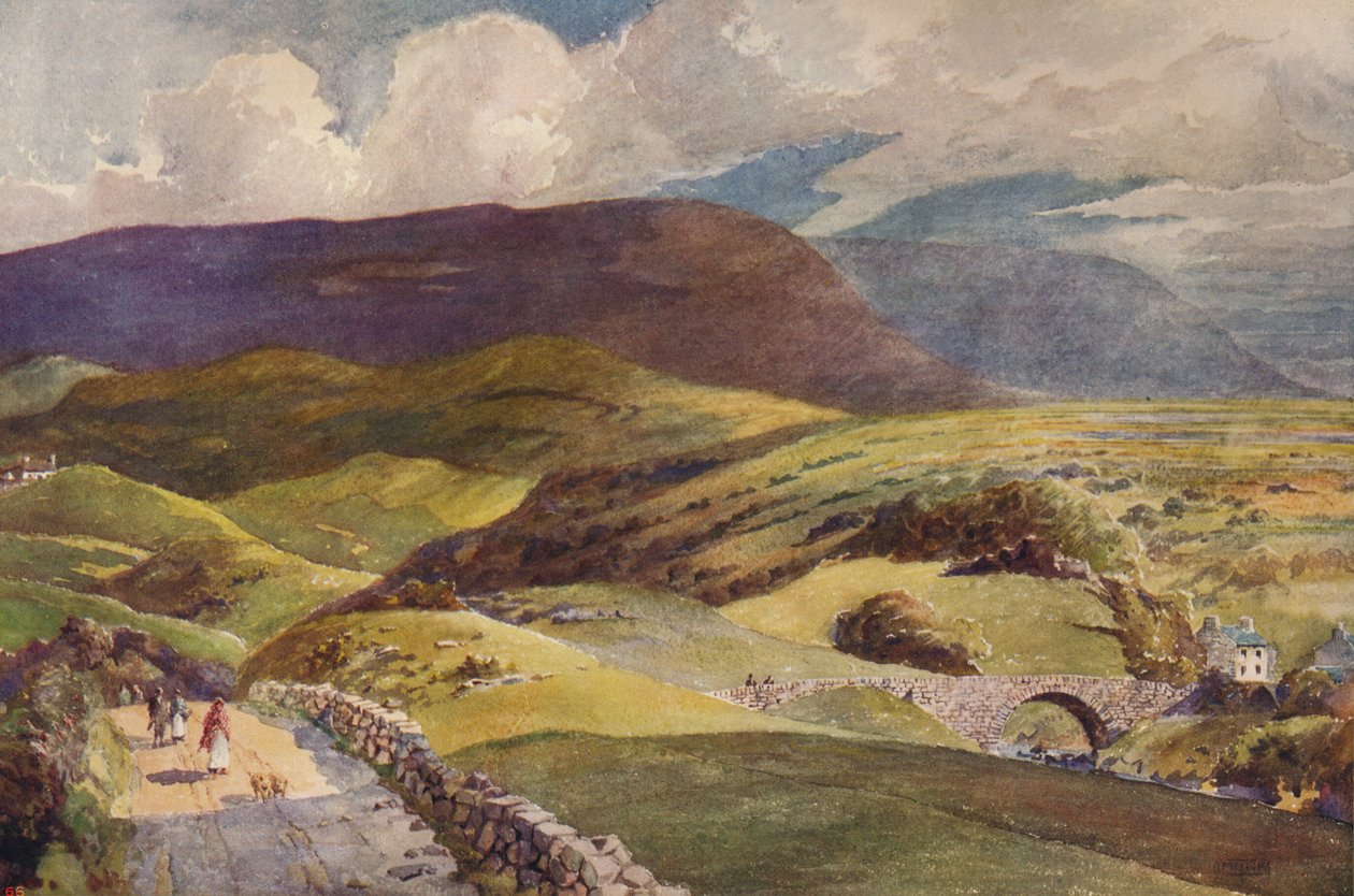 Et landskab i Donegal, c1915 af William Monk