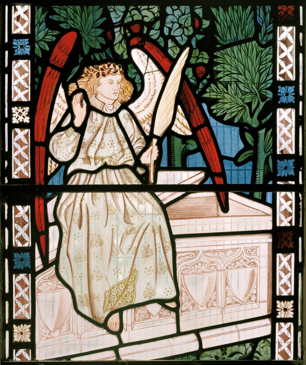Angel, 1862 (farvet glas) af William Morris
