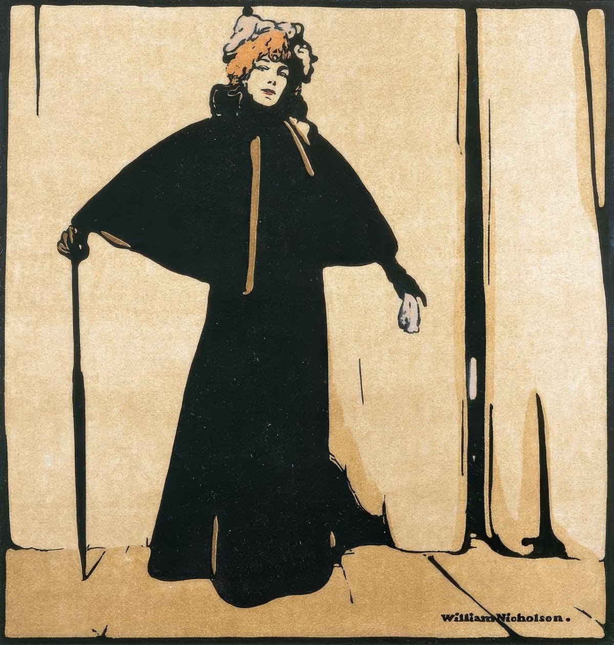 Portræt af Sarah Bernhardt af William Nicholson